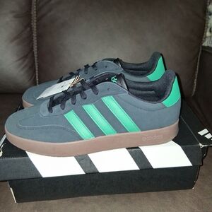 Adidas Gray and Green Sneakers